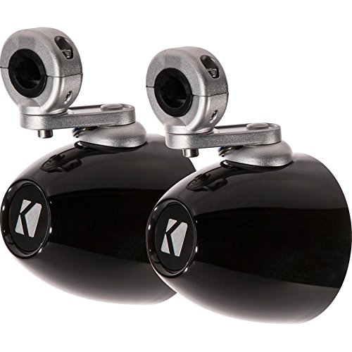 Image of KICKER 4 Inch KM-Series Marine Speaker Bundle 41KM42CW with White Wake Tower Enclosure