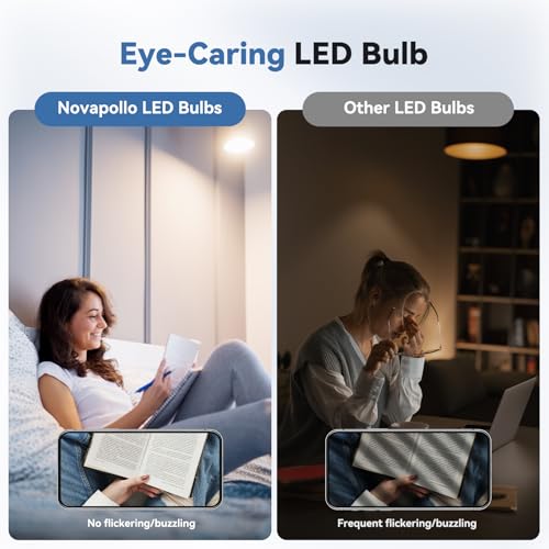 Image of A19 LED Light Bulbs,60 Watt Equivalent LED Bulbs,Daylight White 5000K LED Lights for Bedroom,760LM Non-Dimmable,9W E26 LED Lights,4-Pack