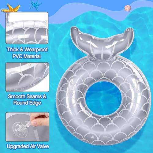 MoKo Pool Float Adult, Inflatable Swim Ring Tube Floaties with Handles - image 4