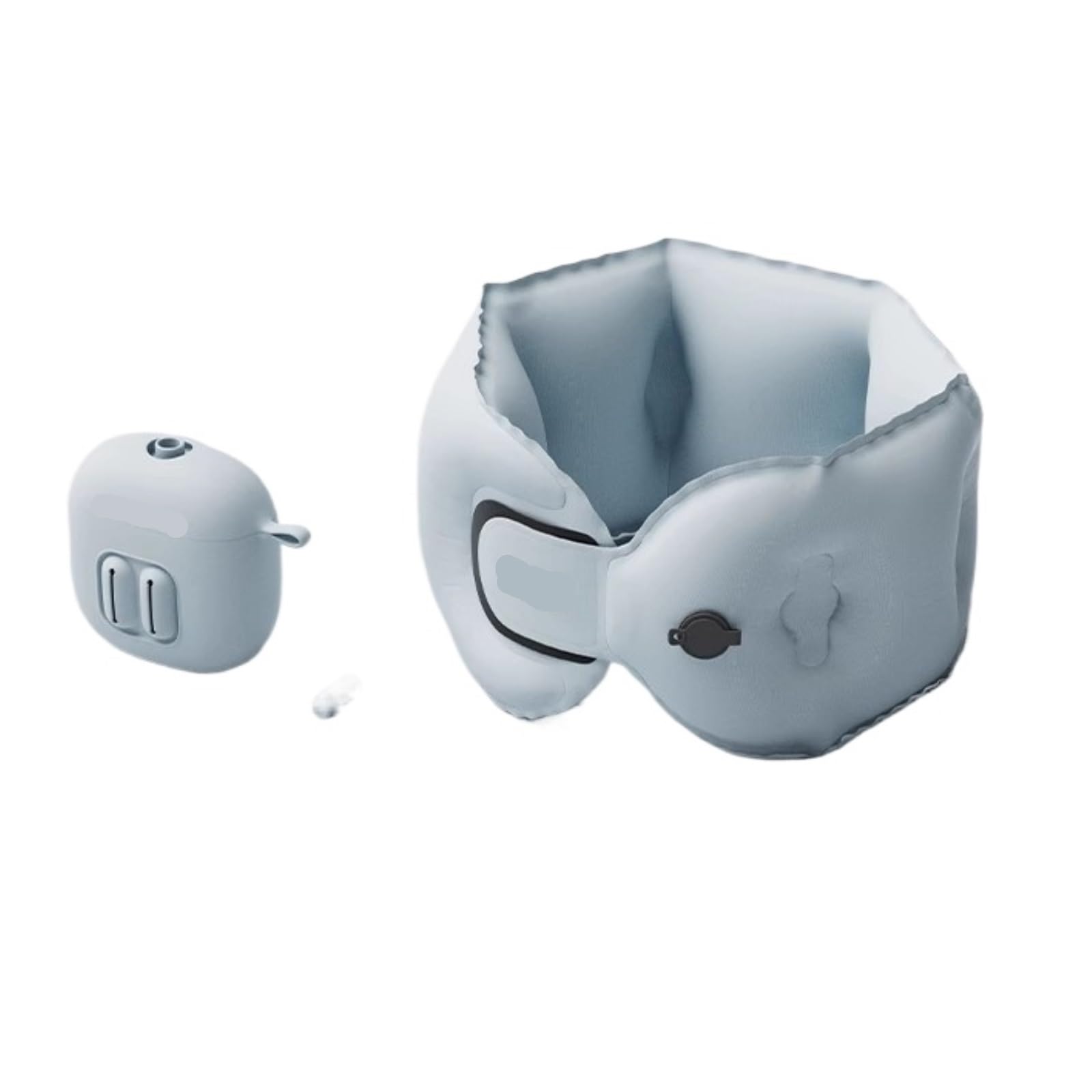 Cojin Cuello Viaje Almohada Inflable For El Cuello, con Reducción De Ruido, For La Siesta En La Oficina, Portátil Y For Viajes. Almohada Avion(Light Blue)