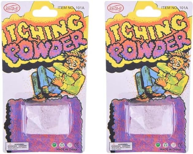 2 PCS Halloween Props Itching Powder Packages Prank,Joke Creative Trick Funny Halloween Supplies Kit Party Props Prank Tools for Halloween Christmas,Novelty and Gag Toys(Ength 14cm, Width 7.5cm)