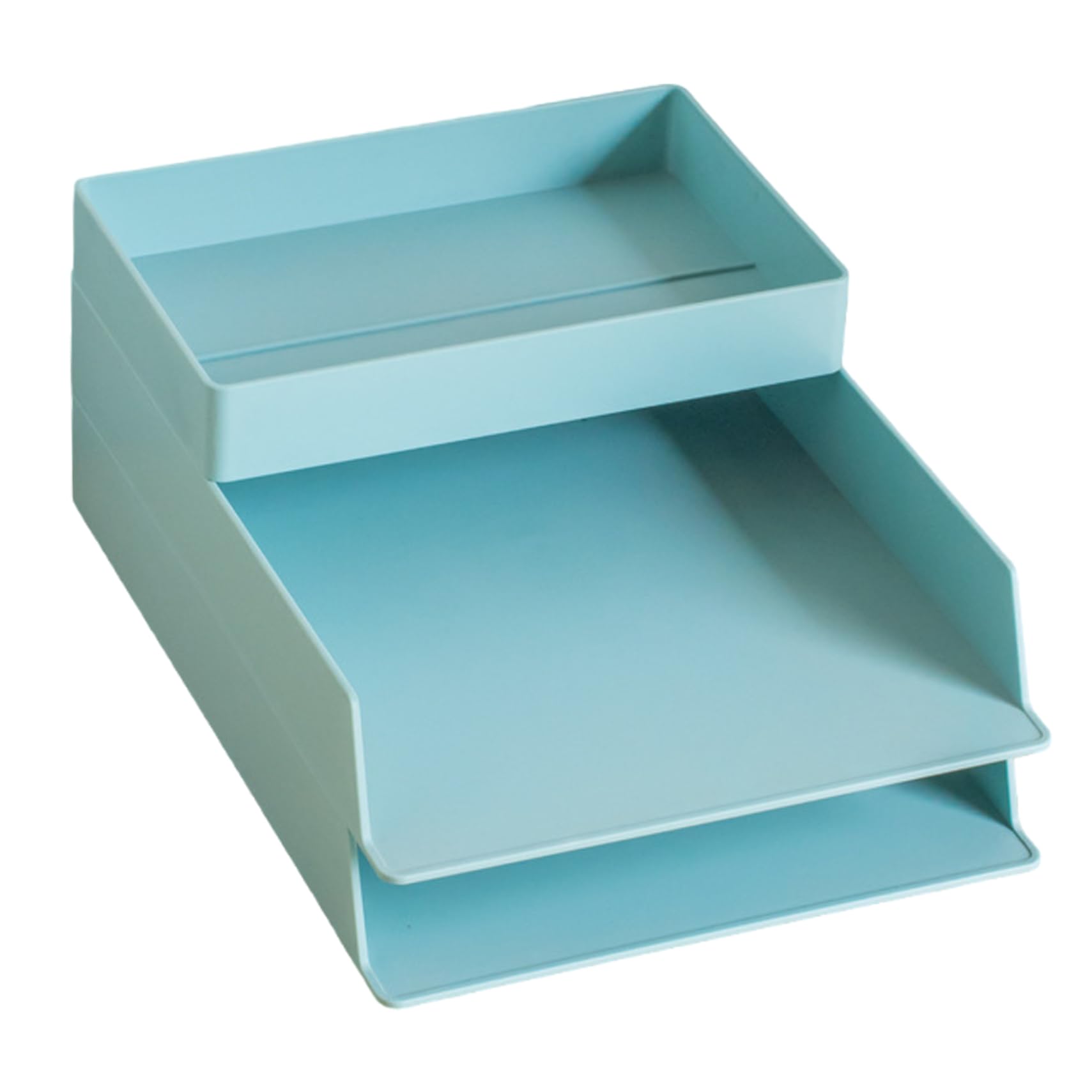 Juego de 3 bandejas apilables para cartas, bandeja de papel de plástico de 3 niveles, organizador de archivos de documentos A4 que ahorra espacio para el hogar, oficina, escritorio escolar