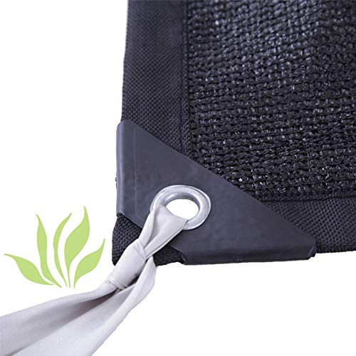 IDWOI Sonnenschutz Tuch Beschattungsnetz Isolieren Wärmeschutzpflanzen Sonnenschutz Wärmedämmung Senken Sie Die Temperatur, 27 Größe, Anpassbar (Color : Black, Size : 1x1m)