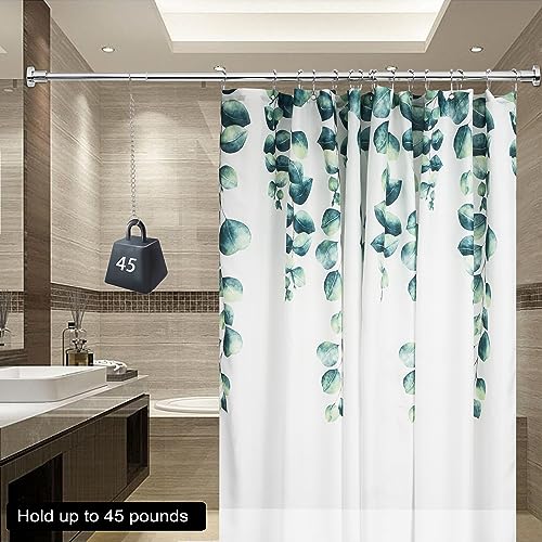 Image of Artiwell Heavy Duty Shower Rod, Adjustable Shower Curtain Rod, Expandable 47-84 Inch, Permanent Mount Shower Rod, Never Rust Stainless Steel For Window Curtain and Closet, Chrome Plated