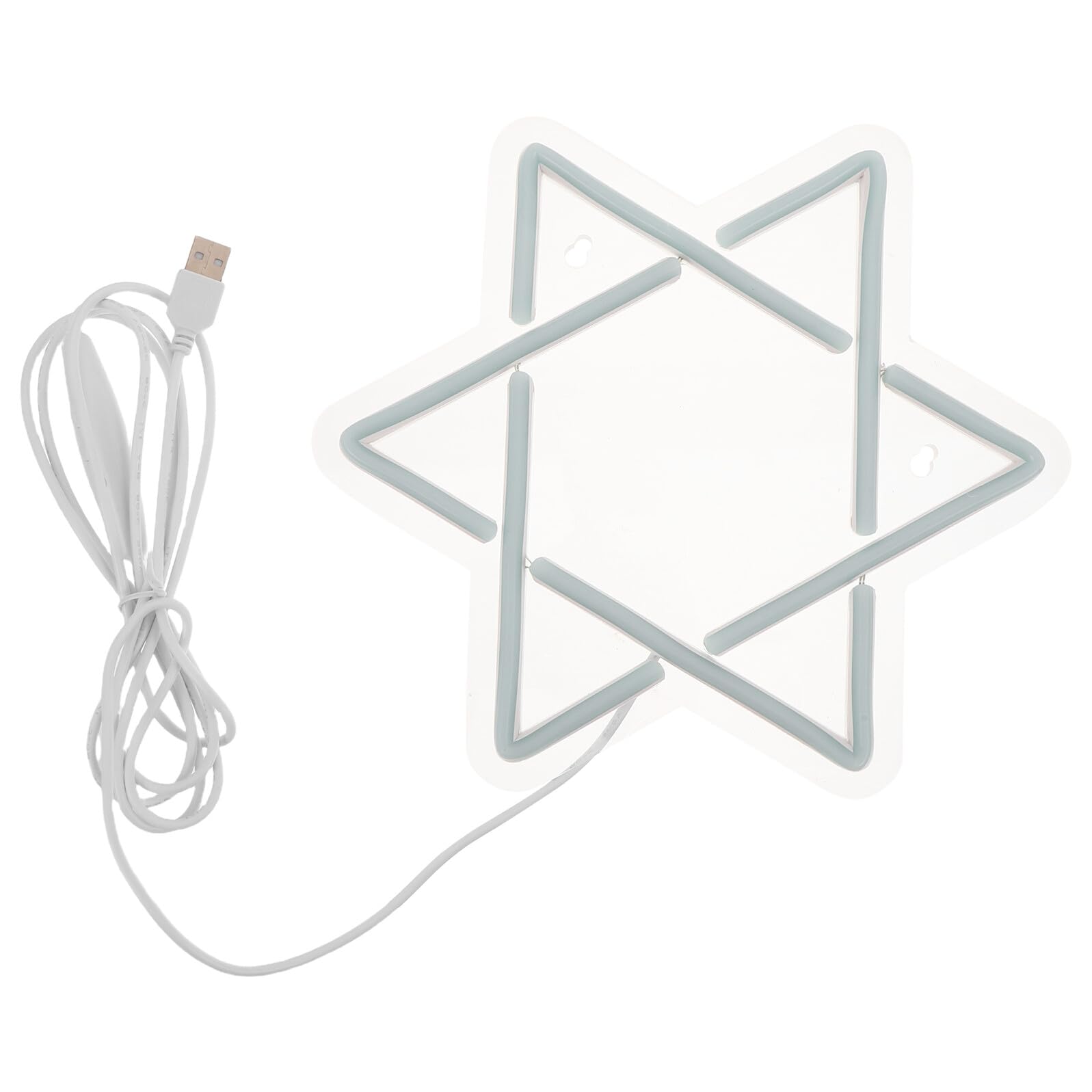 TOYANDONA Luz De Neón De Estrella De Seis Puntas Luces Decorativas De Hanukkah Decoración De Restaurante De Hanukkah Decoración Judía Moderna Lámpara De Estrella De Neón Letrero De