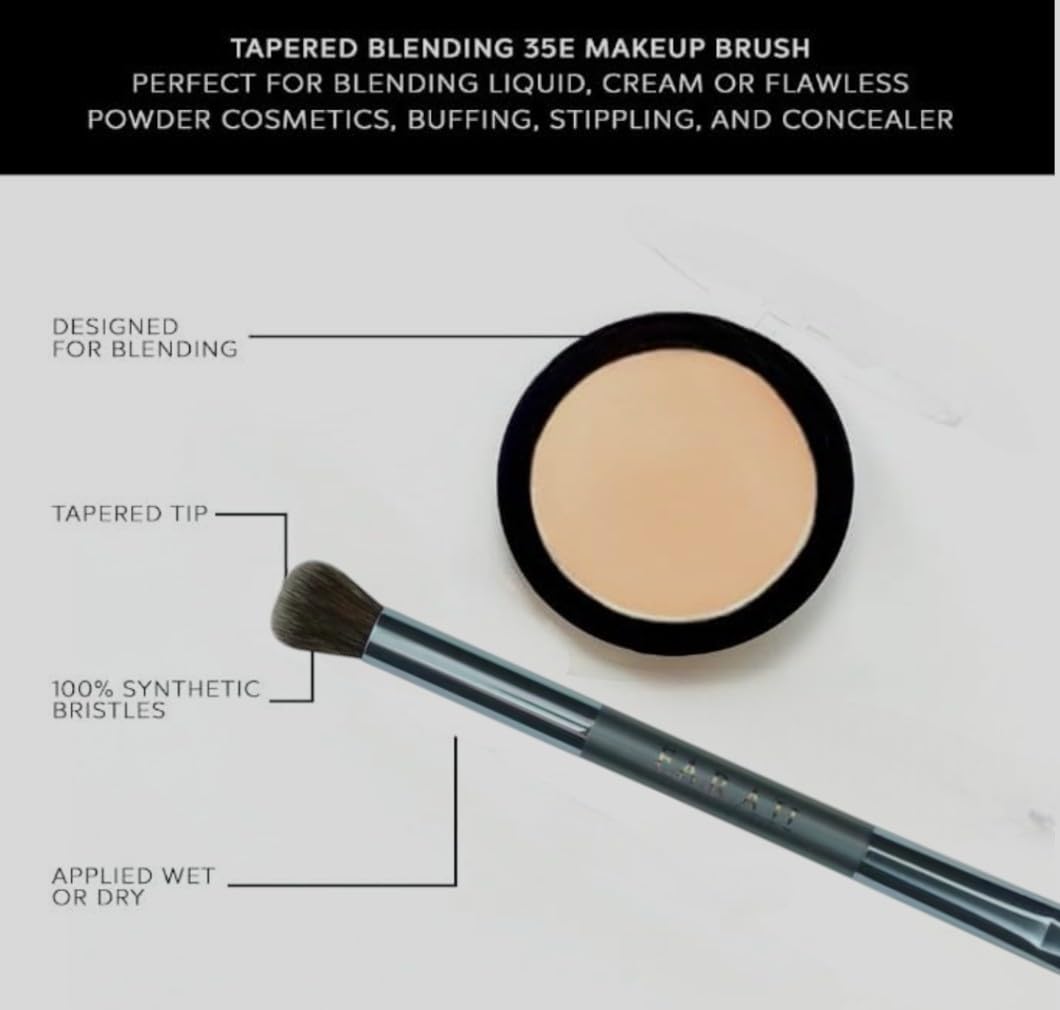 F.A.R.A.H. Dual-Ended Makeup Brush Collection - 4 Variations for Contouring, Blending, Highlighting, and Setting - 100% Vegan & Cruelty-Free Synthetic Bristles (Conceal & Set Brush)