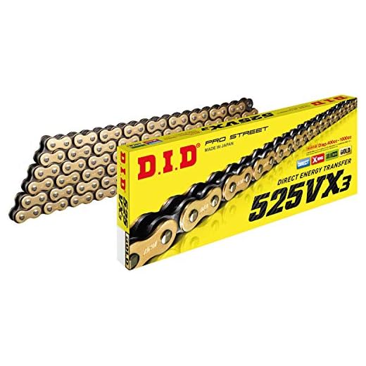DID (525VX3G120ZB) Gold 120 Link High Performance VX Series X-Ring Chain with Connecting Link