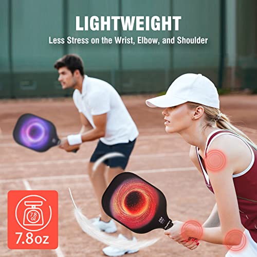 Image of niupipo Pickleball Paddles Set of 2 or 4, USAPA Approved Fiberglass Pickleball Paddle Set with Balls and Bag, Polypropylene Honeycomb Core, Lightweight Pickleball Paddles for Beginners Men Women