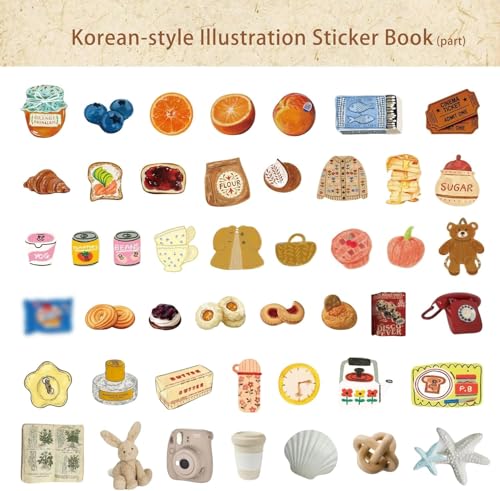 Image of 1234 Pcs Japanese Sticker Book -Lovely Little Things | 30 Sheets INS Style Cute Cartoon Sticker Book | Kawaii Stickers for Journaling, Scrapbooking, Planners DIY Craft Stickers
