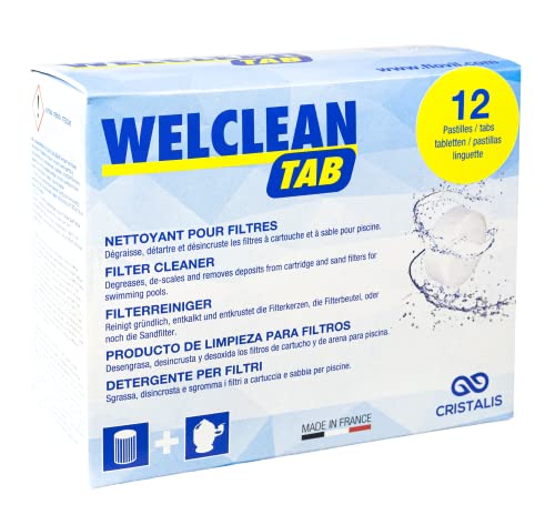 WELCLEAN Tab – FLOVIL md9294 Nettoyant en pastilles pour filtres, Blanc