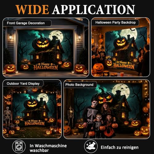 GORDITA Halloween Pumpkin Garage Door Cover Banner (Various) 7'x16' 9.99 or 7'x8' 8.49 + Free Shipping w/ Prim + 50% Off Code BDY2CV97 - image 7
