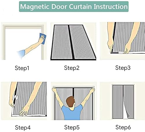 Tenda Zanzariera Magnetica 90 x 210 cm per Porta