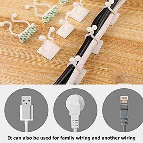 Image of Self-Adhesive Plant Climbing Flxing Clips, Wall Sticky Cable Organizer Clips Hook (60)