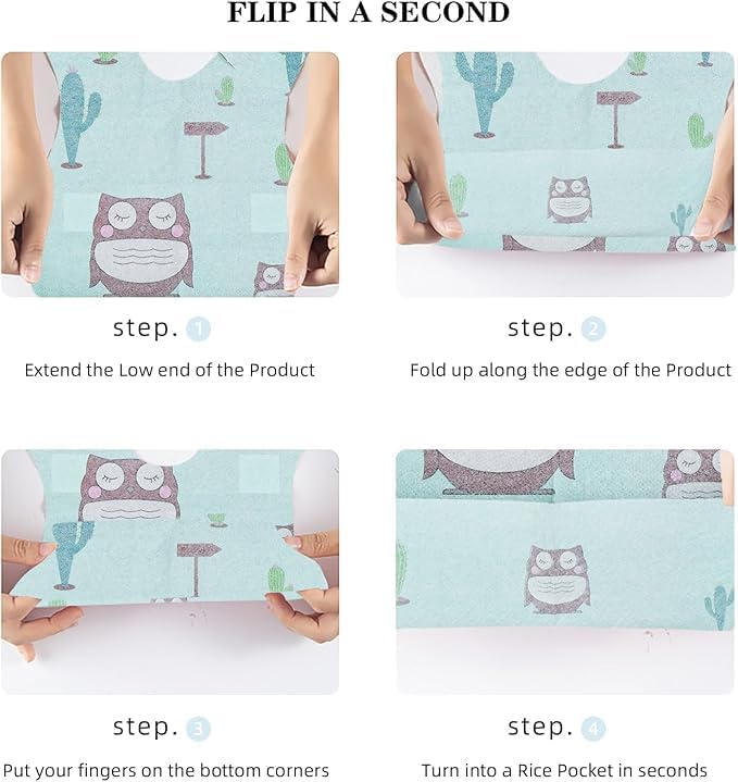 Miniatura 6 de Cosermart Baberos desechables para bebé, 50 baberos de viaje desechables con frasco de migas para niños, autoalimentados individualmente envueltos