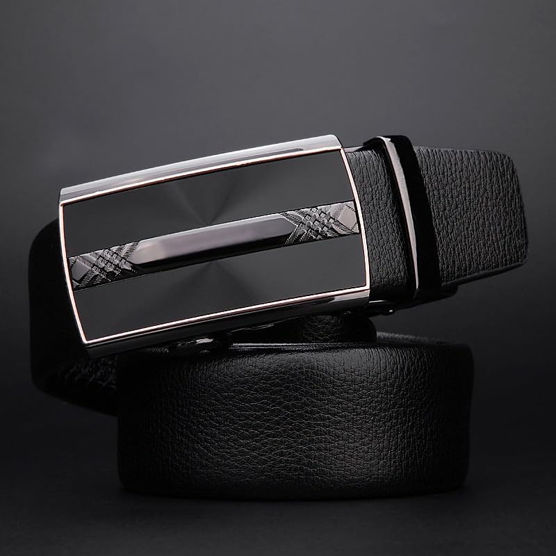 Cowhide Automatic Buckle Belt Genuine Leather Business Youth Men's Belt2