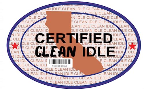Image of Certified Clean Idle Sticker Decal for Trucks | Size: 4 inch x 6 inch **This is not Holographic**