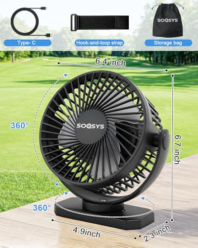 12000mAh Golf Cart Fan with LED