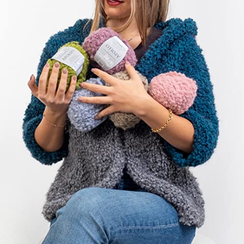 Ophelia Italy Apollo Bouclé -025 Blu Indaco- Made