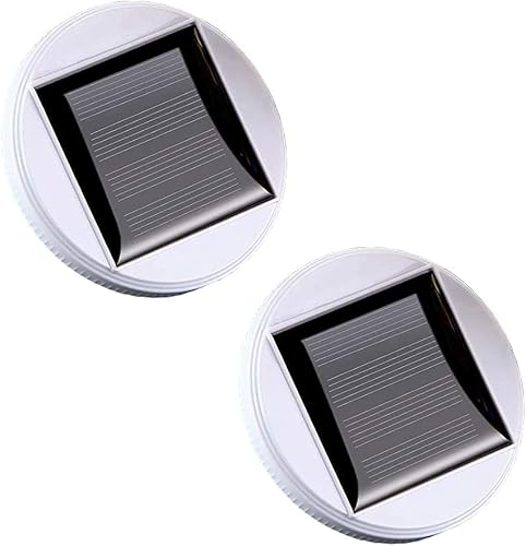 Miniatura 1 de Paquete de 2 paneles solares de repuesto para luces de mesa luz de repuesto de linterna de vidrio de mosaico solar que cambia de color