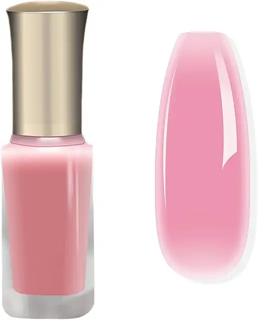 Jelly Nail Polish - Quick Dry Translucent Pink Varnish for French Manicure