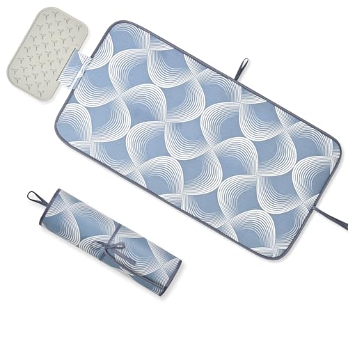 KINGRACK Bügelmatte für Dampfbügeleisen 79x42cm Bügeldecke für Tisch mit Hitze Extrem rutschfeste Bügelmatte zum Reisen bugeltischauflage bugelunterlage Blau
