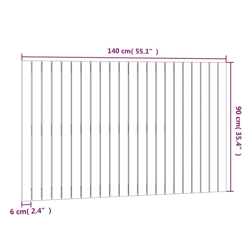 vidaXL Tête de lit Murale 140x3x90 cm Bois Massif de pin