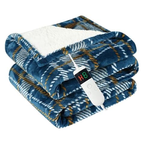 Heated Blanket Electric Throw by DANENOSA Cover