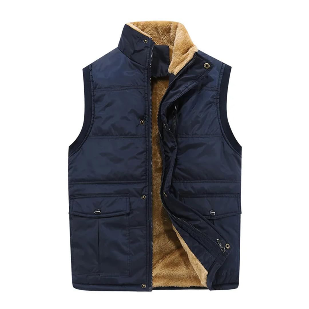 Gilet da uomo in pile termico di cotone invernale imbottito