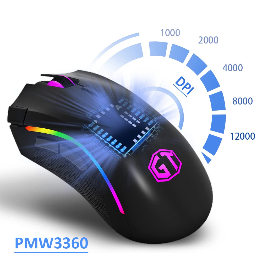 Amazon | GT Game Titan 有線ゲーミングマウス 24000 DPI 7つの