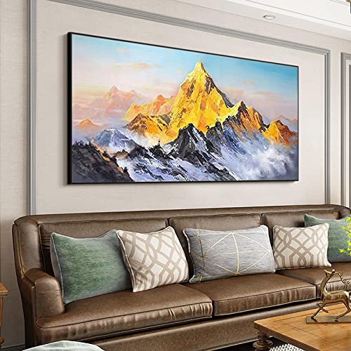 Toile peinture paysage abstrait minimaliste d'art mural grand format décor moderne