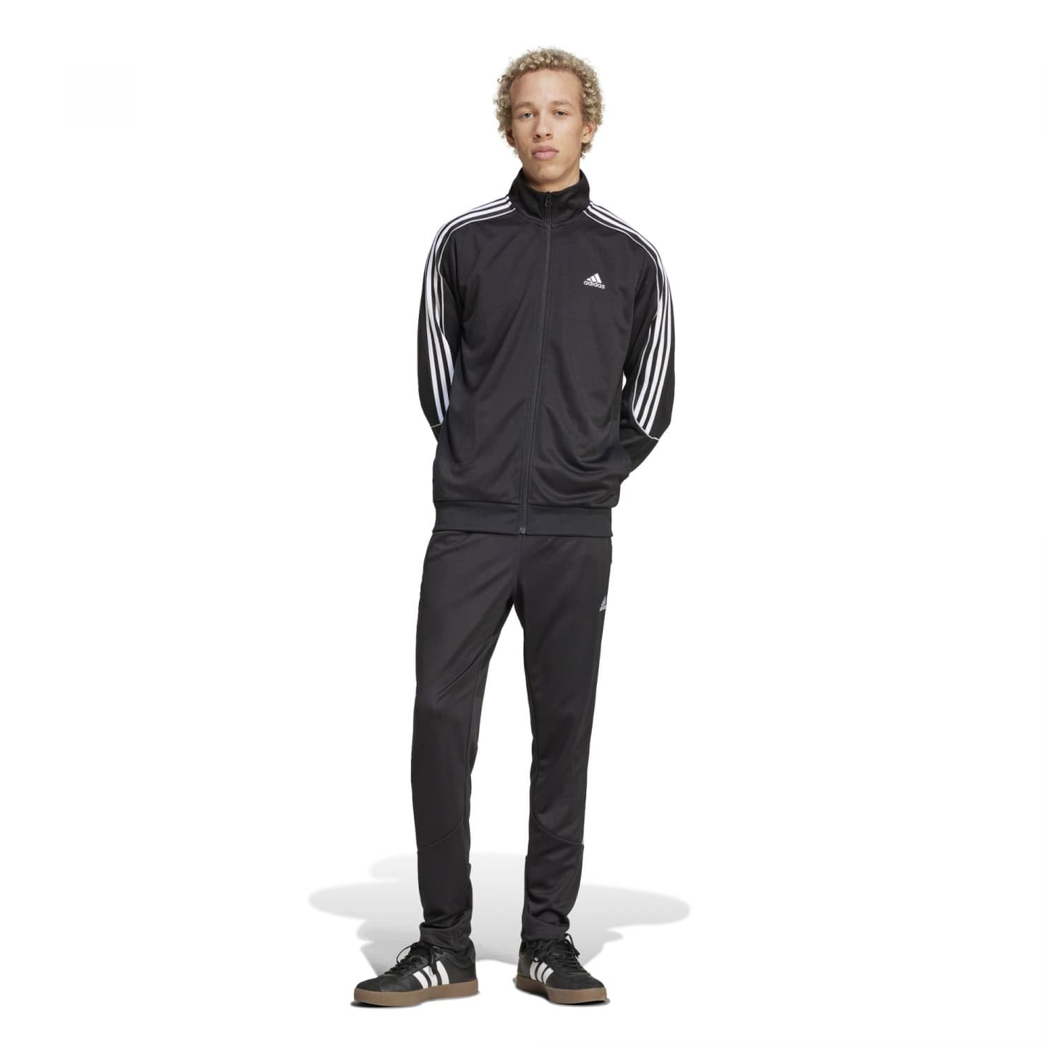 adidas Uomo SPORTSWEAR 3S DOUBLEKNIT TRACKSUIT, black, S
