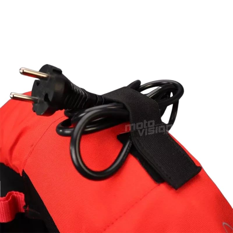 Paire de Chauffe-pneus couverture chauffante moto 110-120/R17 et 160-200/R17 80 degrés - Rouge
