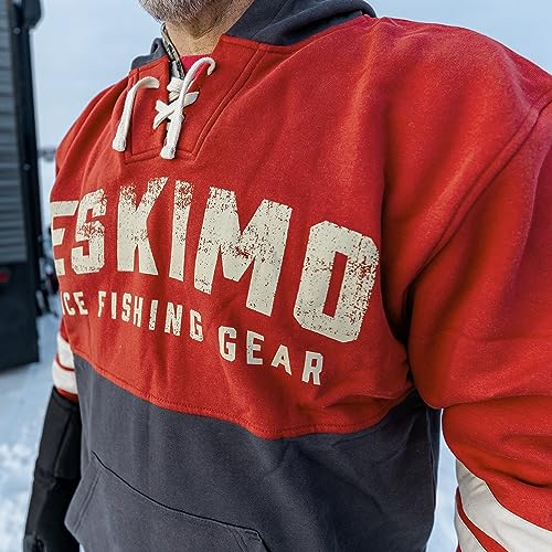Eskimo 41491 Varsity Hoodie, Unisex, Red3