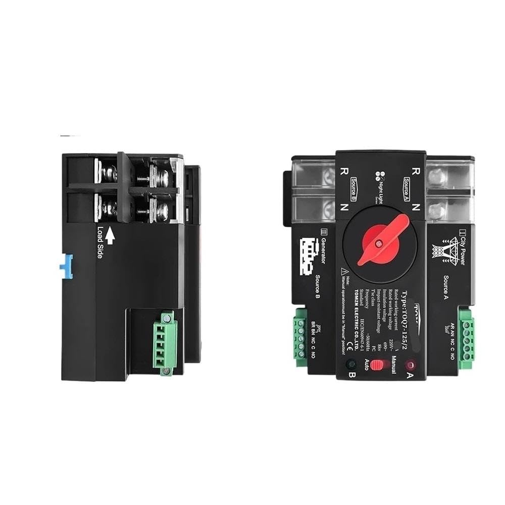 Utensili elettrici Selettore Di Trasferimento Automatico A Doppia Alimentazione Trifase 2P3P4P 63A 100A 125A 230V Su Guida DIN