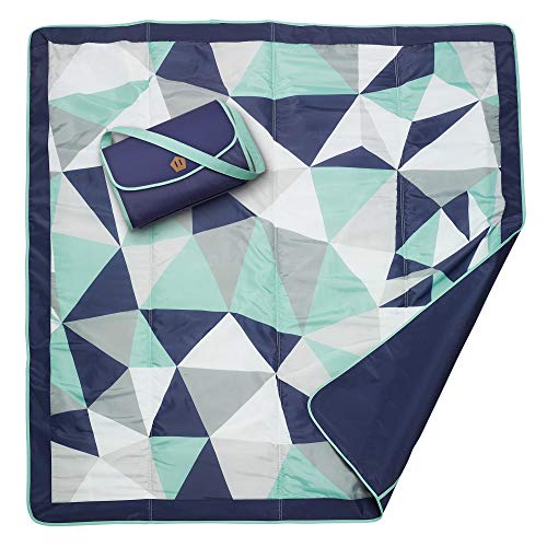 JJ Cole All-Purpose Outdoor Baby Blanket, Lightweight & Water-Resistant, Fractal, 5' x 5