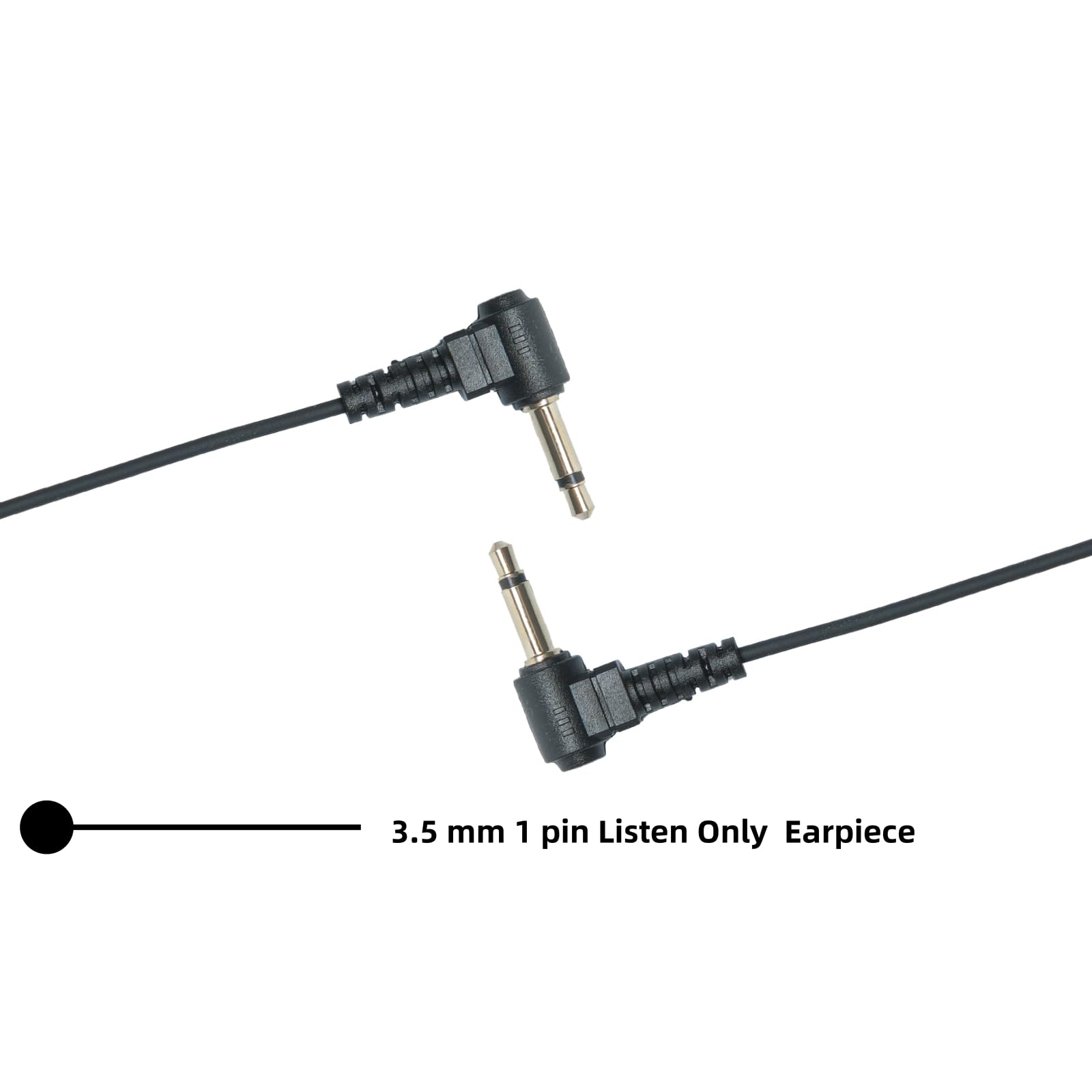 Auriculares de vigilancia suaves en forma de C de 3,5 mm para escuchar solo escucha, auriculares de vigilancia para micrófonos de altavoz de radio de 2 vías, paquete de 10