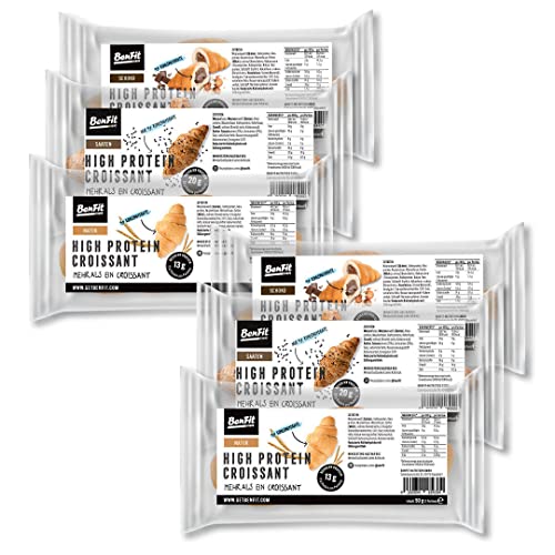 BenFit High Protein Low Carb Croissants Mix-Paket - 12 Packungen mit je 65 g pro Packung - proteinreich, fettarm & kalorienreduziert Cover
