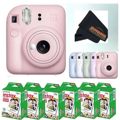 Image of Fujifilm Instax Mini 12 Instant Camera - Blossom Pink w / 3 Twin Packs