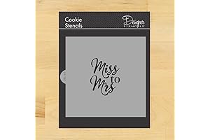 Miss to Mrs Cookie and Craft Stencil | Personalized Wedding Cookie Stencils