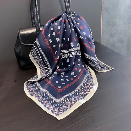 Image of ANDANTINO 100% Mulberry Silk Scarf -21 inch Square Neckerchief with Gift Packed