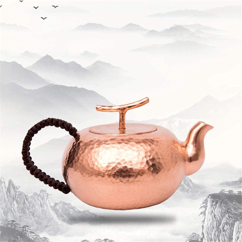 Tetera japonesa de tetsubin de hierro fundido, teteras hechas a mano, juegos de té de cobre puro, tetera de agua de cobre retro Tetsubin de hierro fundido sin recubrimiento, juego de té, accesorios pa
