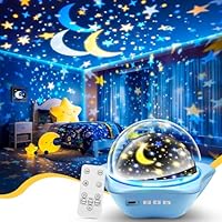 PIKOY Astronaut Light projector for Boys Gifts, Colorful 6 Films Star Projector for Kids Toys, Remote Rotation Baby Sensory Toys for Babies,Rechargeable Lamp,Dinosaur Night Light Kids Lamp for Bedroom