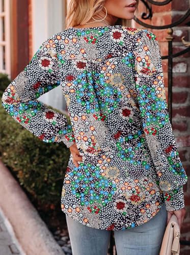 BETTE BOUTIK Long Sleeve Shirts for Women Fall Tops Dressy Blouses Crewneck Tunic Tops for Leggings S-3XL
