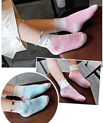 Fashion Sutra Baby Boy's & Baby Girl's Cotton Socks Cute Animal Cartoon Socks Dog Cat Pattern Socks (Multicolour, Pack of 03)- (6-7 Years)