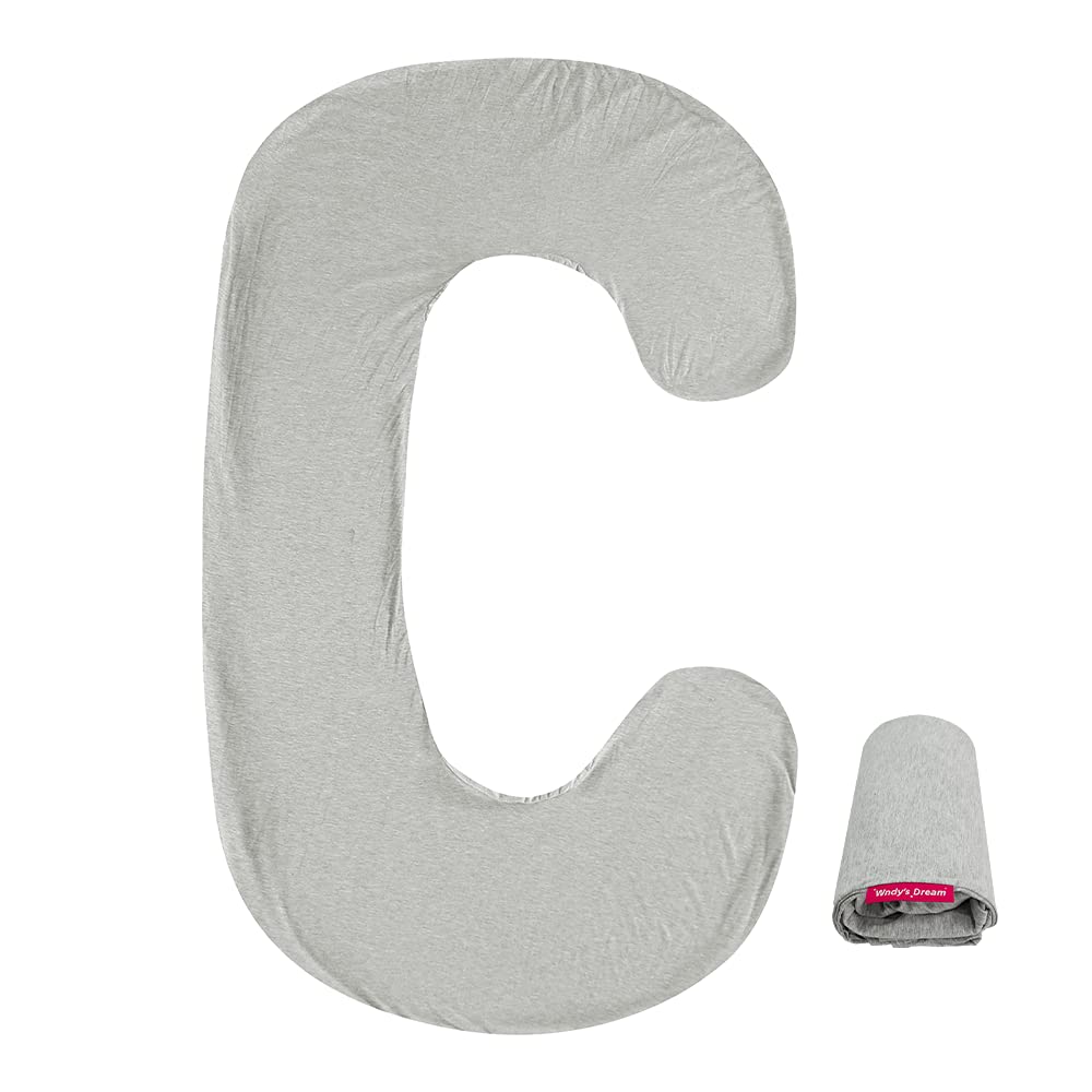 Wndy's Dream Pregnancy Pillow Cover 100% Organic Polyester U Shape Removable Pillow Case, 158 x 78 cm