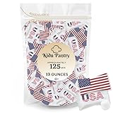 KIDU Pantry USA Buttermints - Individually Wrapped Patriotic Mints - 13 oz Resealable Bag (Approx. 125 Buttermints) - Festive Party Favors for Guests Bulk 100 - Butter Mints Individually Wrapped - Perfect for 4th of July, Veterans Day, Memorial Day, Patriotic Weddings, and American-Themed Events