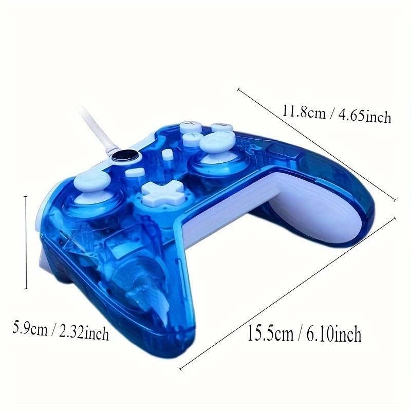 Seven Fairies Wired USB Game Controller for Windows PC, Android, Nintendo Switch & Steam Deck, Hall Effect Joysticks, Turbo, Dual Vibration, Plug and Play Gaming Gamepad with Ergonomic Design