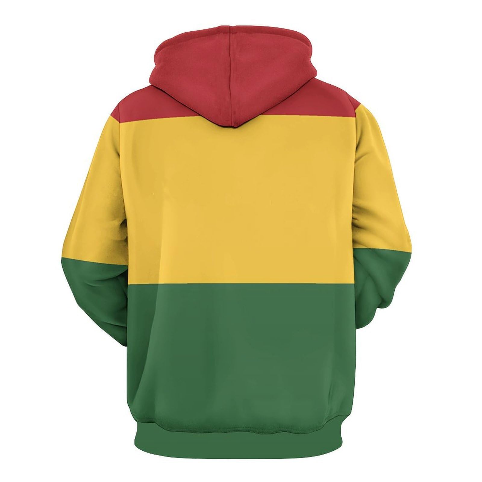 Felpa con cappuccio unisex con stampa con bandiera reggae Rasta, comoda, casual, con cappuccio