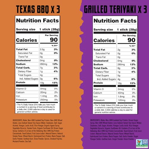 Image of Variety Pack Vegan Jerky Sticks, High Protein Plant Based Snack, 14 Sticks | AGRO POWER Jerky Sticks, High Protein, Non-GMO, Low Sodium, No Cholesterol, Meatless Healthy Snack for Lunch, On-the Go Fuel