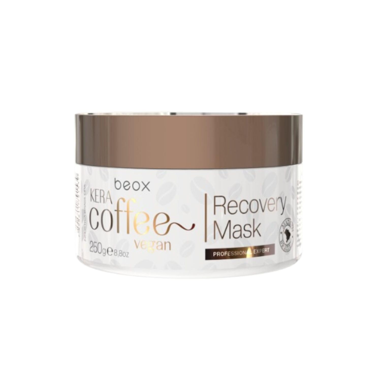 Vegan Moisturising Mask | Organic Coffee Extracts plus Coconut Oil and Aloe Vera | 250g | KeraCoffee Recovery Mask | BEOX Professional (300ml)